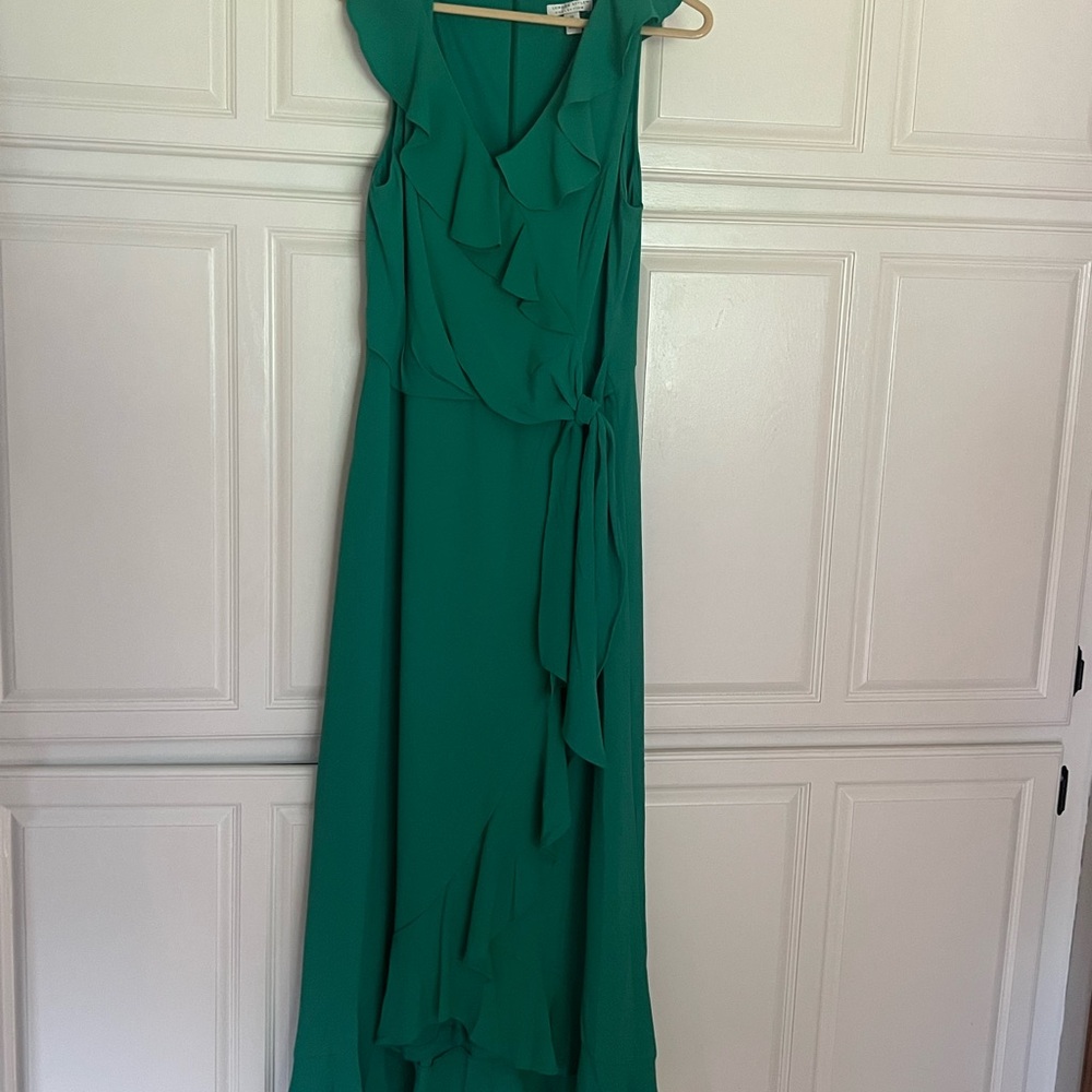 London Style Green One Shoulder Sundress Wedding Guest